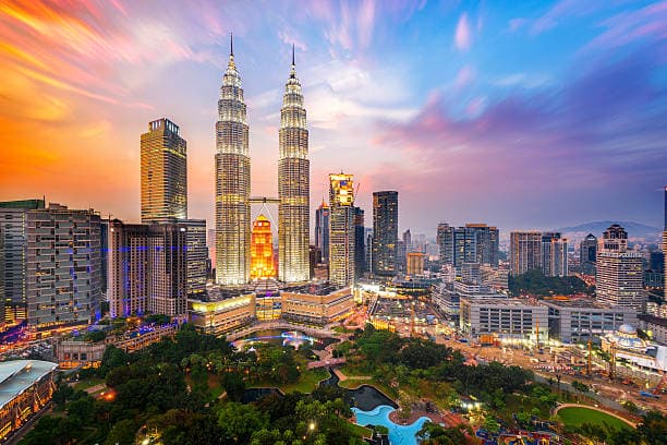 Kuala Lumpur skyline with Petronas Towers